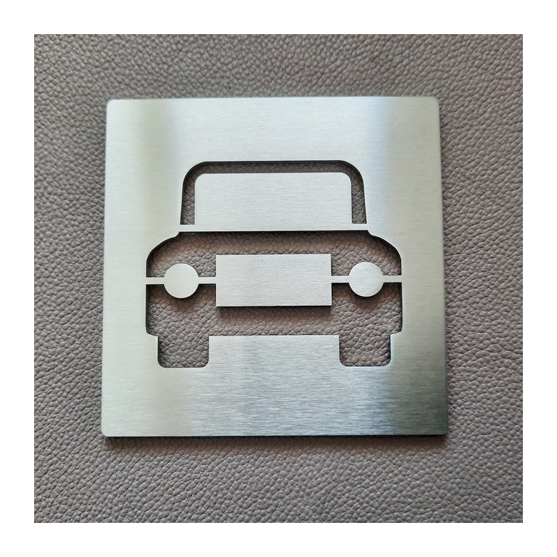 Pictogramme inox Parking Gratuit - 100x100 ou 150x150