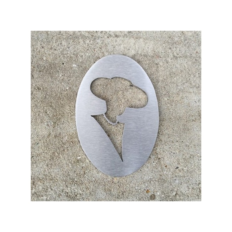 Pictogramme femme toilettes - Retro 12cm - Epaisseur 2mm