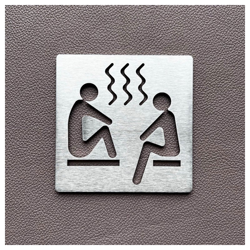 Pictogramme Hammam - 100x100 ou 150x150mm - Epaisseur 2mm