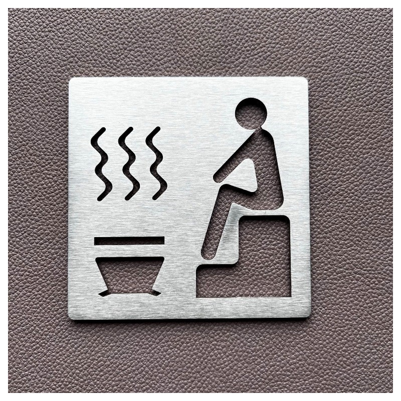 Pictogramme Sauna - 100x100 ou 150x150mm - Epaisseur 2mm