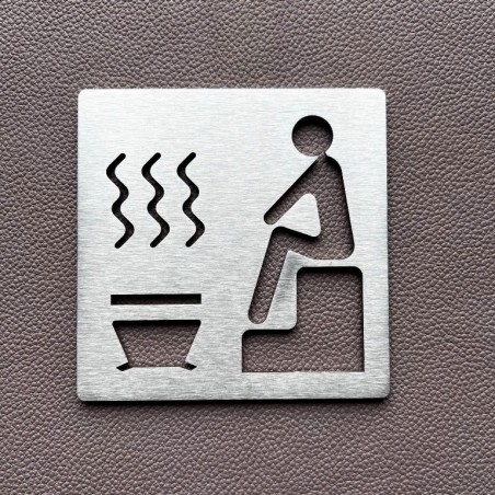 Pictogramme Sauna - 100x100 ou 150x150mm - Epaisseur 2mm