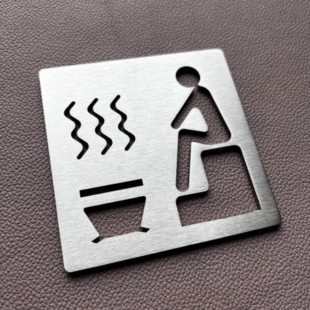 Pictogramme Sauna - 100x100 ou 150x150mm - Epaisseur 2mm