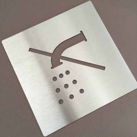 Pictogramme plaque "Eau non potable" - 100x100mm ou 150x150mm