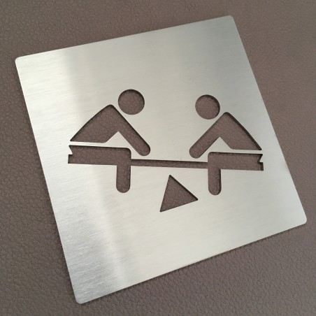 Pictogramme aire de jeux inox - 100x100 ou 150x150mm