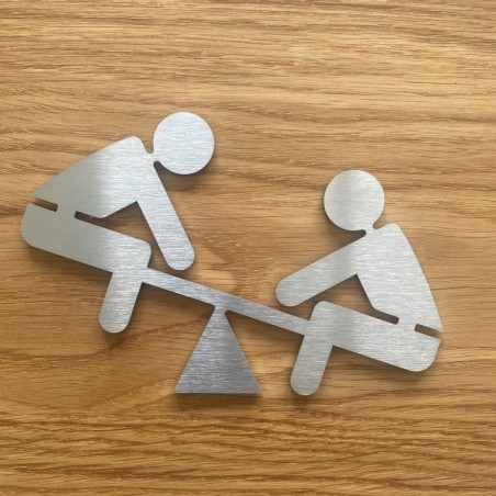 Pictogramme Inox aire de jeux - 10/15cm