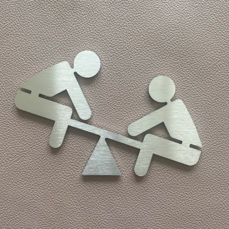 Pictogramme Inox aire de jeux - 10/15cm