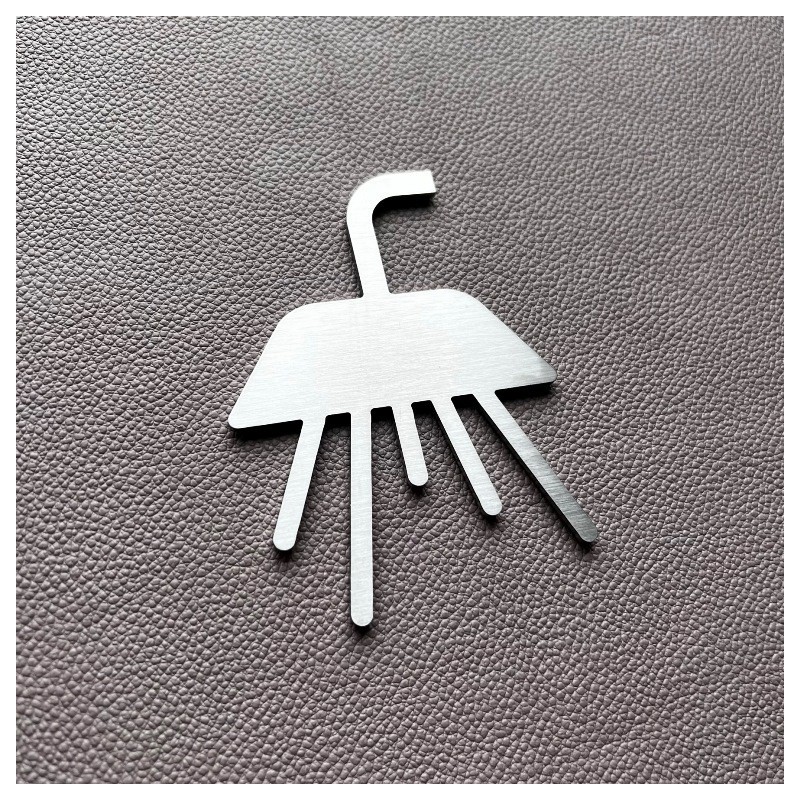 Pictogramme inox Pommeau douche - Pommeau pleine masse -  Hauteur100 ou 150mm