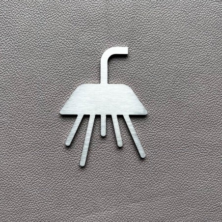 Pictogramme inox Pommeau douche - Pommeau pleine masse -  Hauteur100 ou 150mm