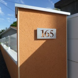 Numéro de Maison Chiffre Moderne Extérieur 17,50cm, Plaque Numéro