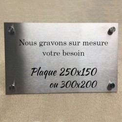 Plaque inox - 300x200mm - Gravure laser